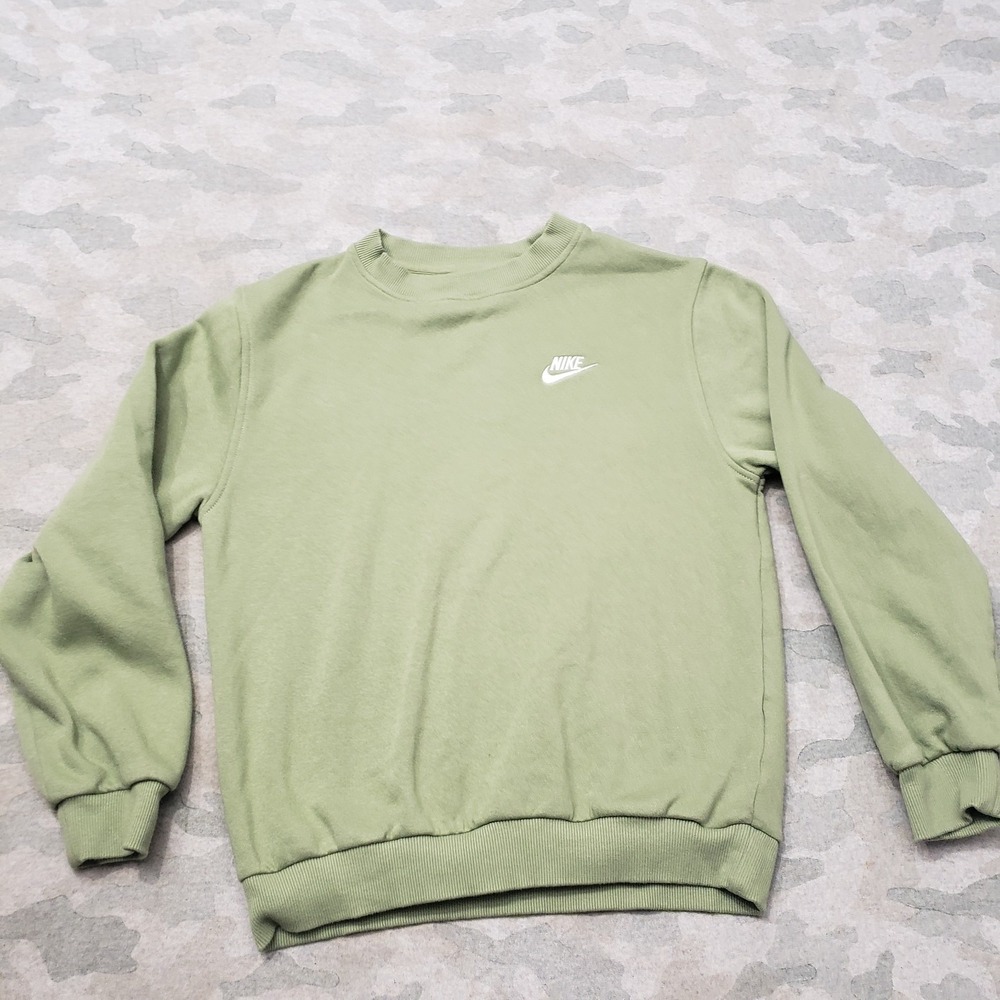 Nike Sweatshirt Youth Kids Large Green Pullover Crew Neck Outdoors